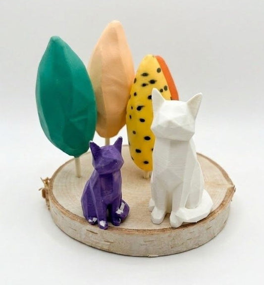 Forest with Cats — finished example