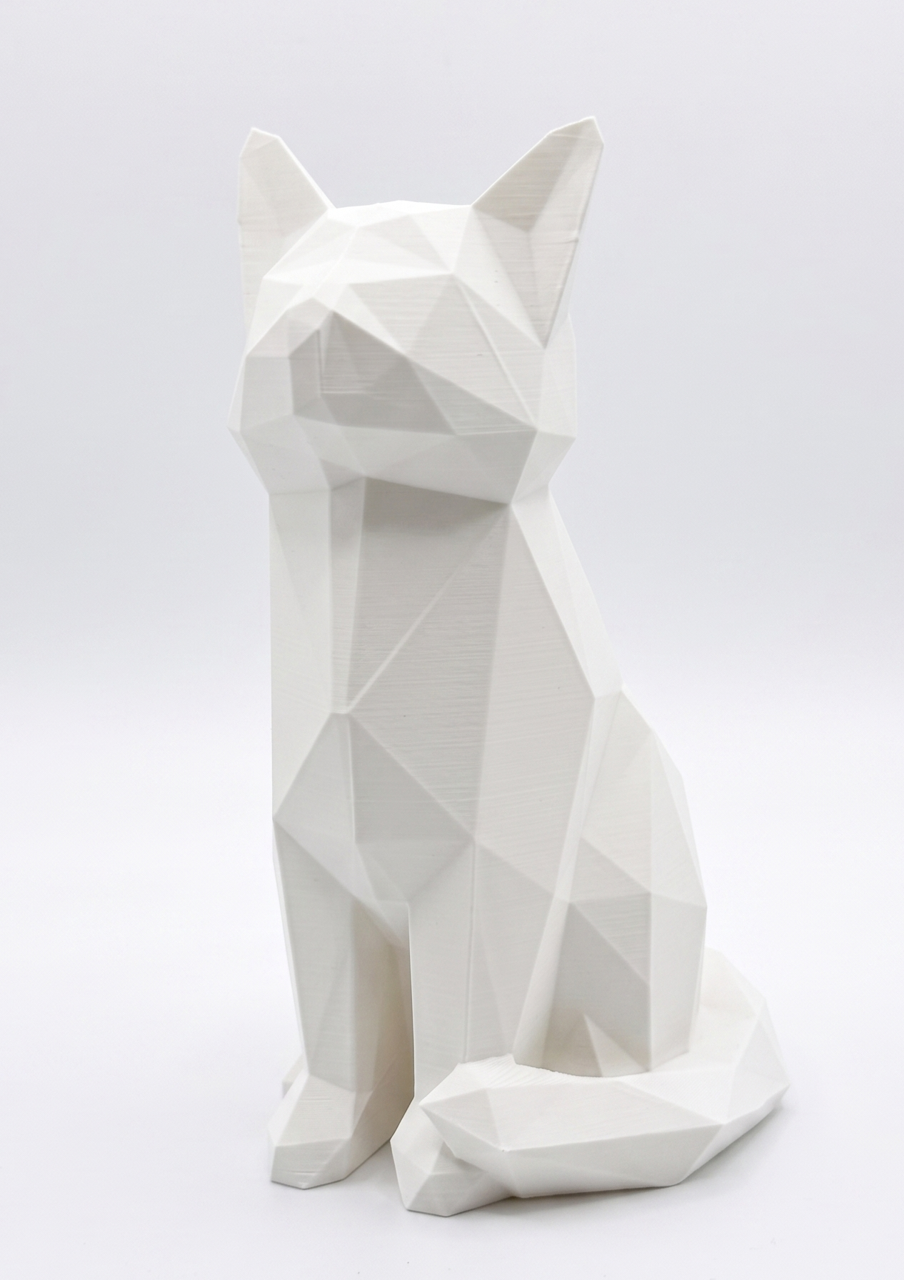 Large Cat — matte white, as it ships
