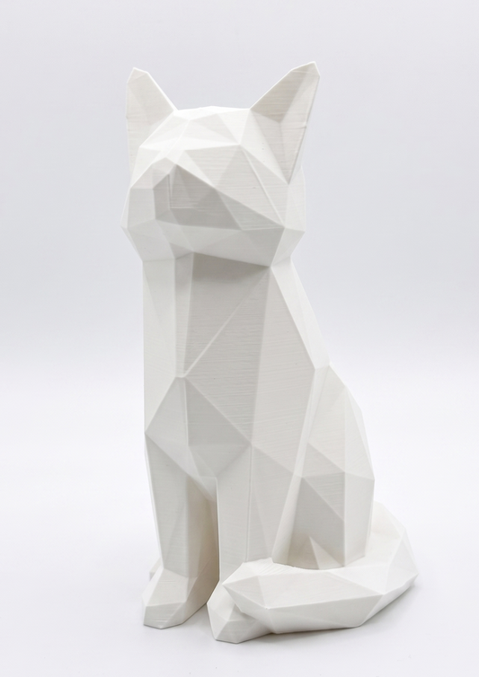 Large Cat — matte white, as it ships